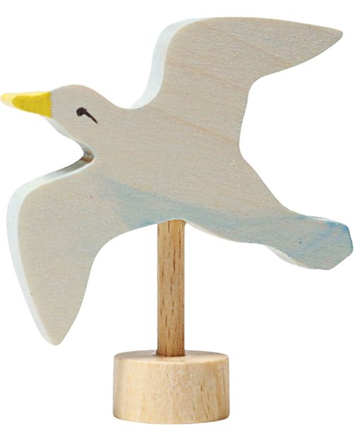 Grimm's Decorative Figure for Birthday Ring Base - Seagull - 7cm Montessori Toys