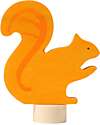 Grimm's Decorative Figure for Birthday Ring Base - Squirrel - 6 cm Wooden Animals