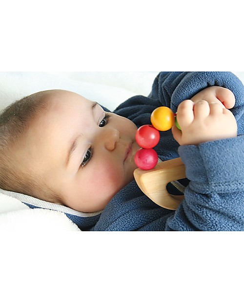 Grimm's Grasping Toy Rainbow Boat - Safe fun for babies Montessori Toys