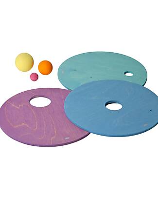 Grimm's Grimm's x Stapelstein The Rolling Discs Set - Cool Pastel Balance Toys_