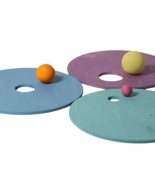 Grimm's Grimm's x Stapelstein The Rolling Discs Set - Cool Pastel Balance Toys_