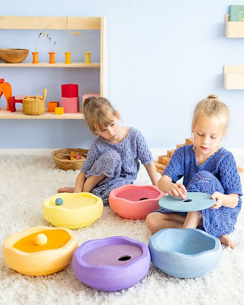 Grimm's Grimm's x Stapelstein The Rolling Discs Set - Cool Pastel Balance Toys_