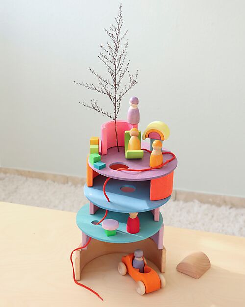 Grimm's Grimm's x Stapelstein The Rolling Discs Set - Cool Pastel Balance Toys_