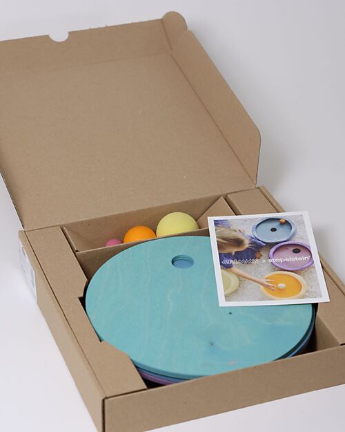Grimm's Grimm's x Stapelstein The Rolling Discs Set - Cool Pastel Balance Toys_