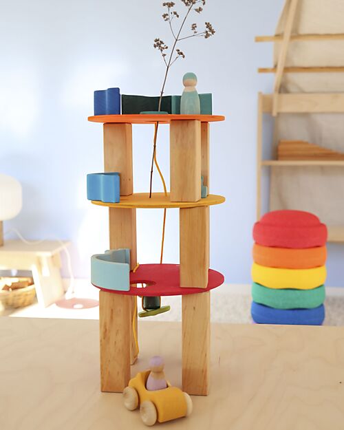 Grimm's Grimm's x Stapelstein The Rolling Discs Set - Warm Classic Balance Toys_