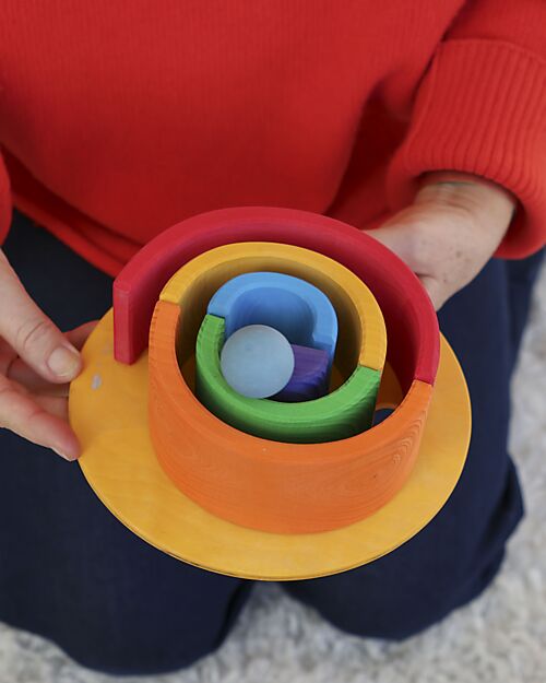 Grimm's Grimm's x Stapelstein The Rolling Discs Set - Warm Classic Balance Toys_