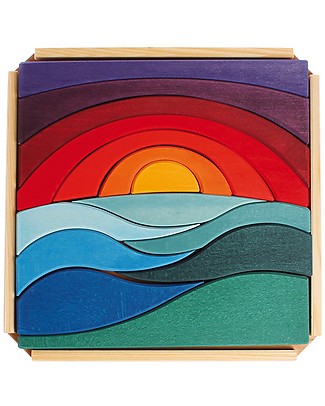 Grimm's Landscape Building Set - 14 pieces - Bizarre shapes for endless fun! Wooden Blocks and Construction Sets