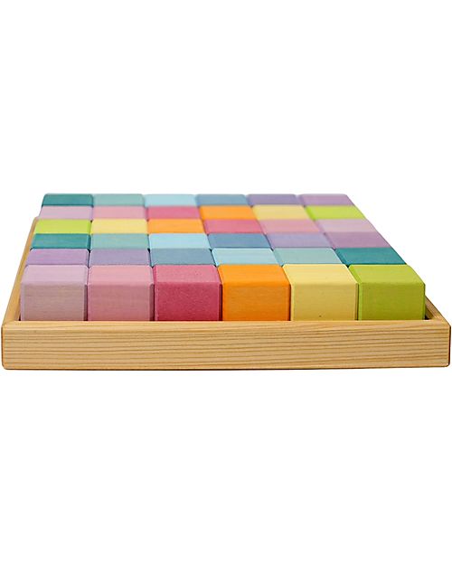Grimm's Mosaic Game Set - Pastel - Linden Wood FSC Wooden Blocks and Construction Sets