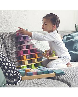 Grimm's Mosaic Game Set - Pastel - Linden Wood FSC Wooden Blocks and Construction Sets
