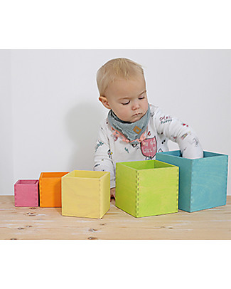 Grimm's Multipurpose Toy Set of Large Boxes, pastel colour - 6 piaces Montessori Activity
