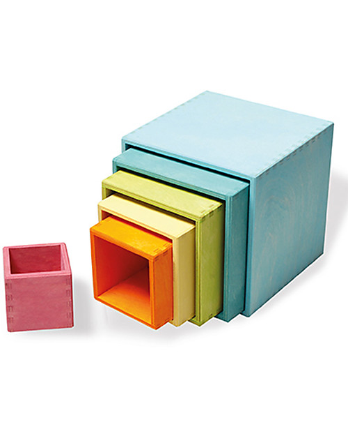 Grimm's Multipurpose Toy Set of Large Boxes, pastel colour - 6 piaces Montessori Toys