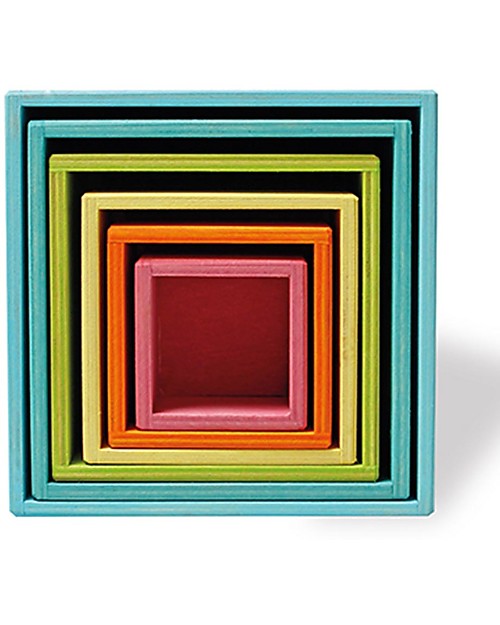 Grimm's Multipurpose Toy Set of Large Boxes, pastel colour - 6 piaces Montessori Toys
