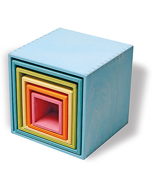 Grimm's Multipurpose Toy Set of Large Boxes, pastel colour - 6 piaces Montessori Toys