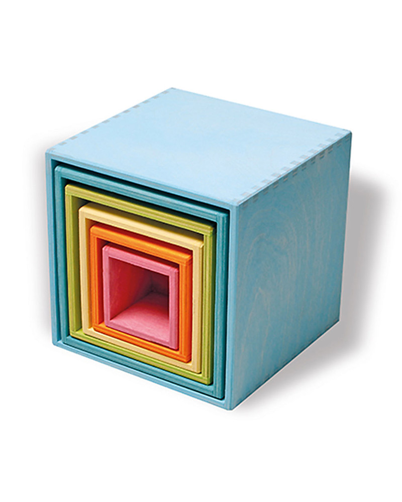 Grimm's Multipurpose Toy Set of Large Boxes, pastel colour - 6 piaces woman