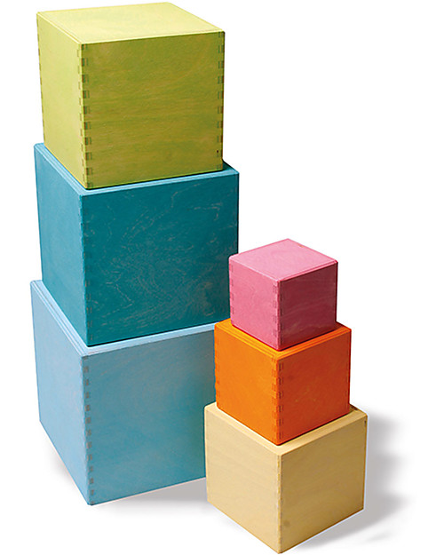 Grimm's Multipurpose Toy Set of Large Boxes, pastel colour - 6 piaces Montessori Toys