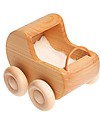 Grimm's Natural Wood Baby Dolls Pram - Beautiful! Dolls Accessories