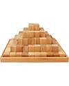 Grimm's Pyramid Wooden Construction Set - Large - Natural - 100 Pieces Wooden Blocks and Construction Sets