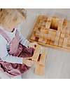 Grimm's Pyramid Wooden Construction Set - Large - Natural - 100 Pieces Wooden Blocks and Construction Sets