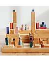 Grimm's Pyramid Wooden Construction Set - Large - Natural - 100 Pieces Wooden Blocks and Construction Sets