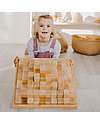 Grimm's Pyramid Wooden Construction Set - Large - Natural - 100 Pieces Wooden Blocks and Construction Sets