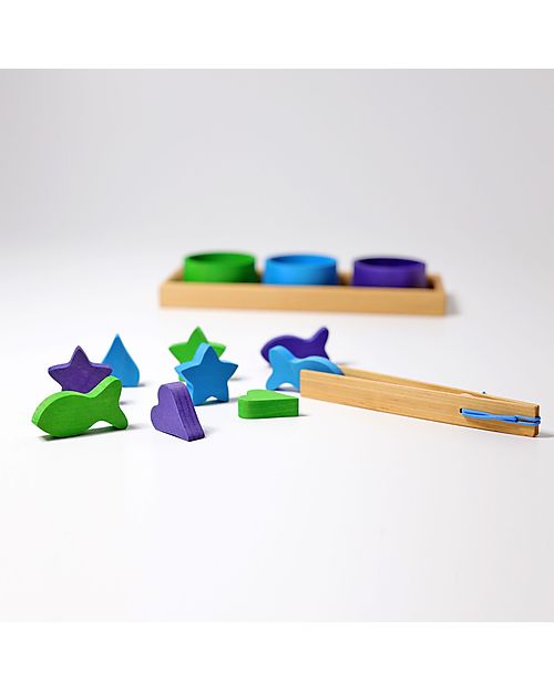 Grimm's Rainbow Bowls Sorting Game - FSC Lime Wood - Count and Sort by Colour! Montessori Toys