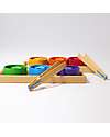 Grimm's Rainbow Bowls Sorting Game - FSC Lime Wood - Count and Sort by Colour! Montessori Toys