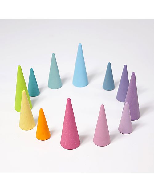 Grimm's Rainbow Forest Set - Pastel - FSC Maple Wood Montessori Toys