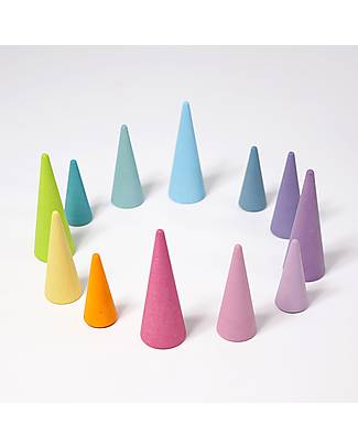 Grimm's Rainbow Forest Set - Pastel - FSC Maple Wood Montessori Toys