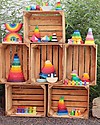 Grimm's Rainbow Friends Set - Wooden Educational Game Montessori Toys