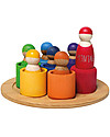 Grimm's Rainbow Friends Set - Wooden Educational Game Montessori Toys