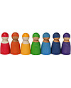 Grimm's Rainbow Friends Set - Wooden Educational Game Montessori Toys