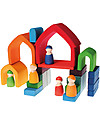 Grimm's Rainbow House, Coloured - 5 pieces Montessori Toys