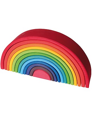 Grimm's Rainbow Tunnel - 12 pieces! 38 cm Montessori Activity