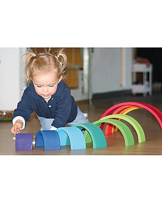 Grimm's Rainbow Tunnel - 12 pieces! 38 cm Montessori Activity