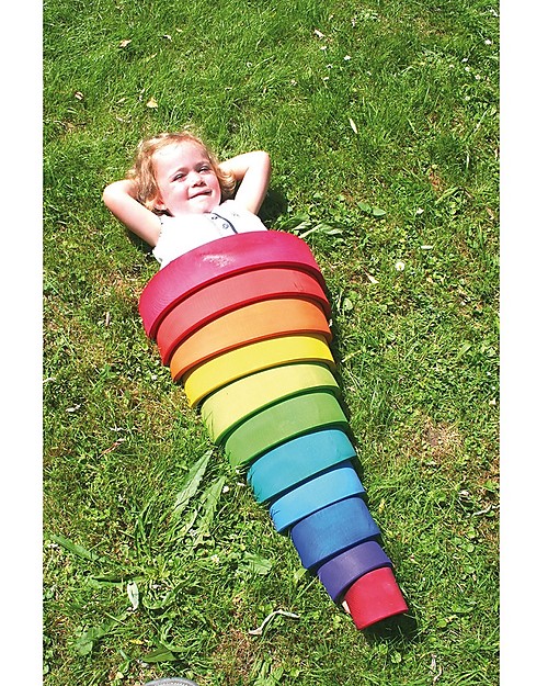 Grimm's Rainbow Tunnel - 12 pieces! 38 cm Montessori Toys