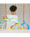 Grimm's Rainbow Tunnel - Neon Colors Green - 10 pieces - 14 cm Montessori Toys