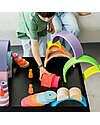 Grimm's Rainbow Tunnel - Neon Colors Green - 10 pieces - 14 cm Montessori Toys