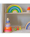 Grimm's Rainbow Tunnel - Neon Colors Green - 10 pieces - 14 cm Montessori Toys