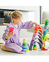 Grimm's Rainbow Tunnel - Neon Colors Pink - 10 pieces - 14 cm Montessori Toys