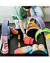 Grimm's Rainbow Tunnel - Neon Colors Pink - 10 pieces - 14 cm Montessori Toys