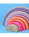 Grimm's Rainbow Tunnel - Neon Colors Pink - 10 pieces - 14 cm Montessori Toys