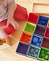 Grimm's Set of 12 Montessori Boxes - Rainbow - Wood Montessori Toys
