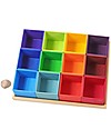 Grimm's Set of 12 Montessori Boxes - Rainbow - Wood Montessori Toys