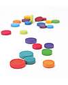 Grimm's Set of 24 Rainbow Coins - FSC Maple Wood Montessori Toys