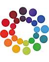 Grimm's Set of 24 Rainbow Coins - FSC Maple Wood Montessori Toys