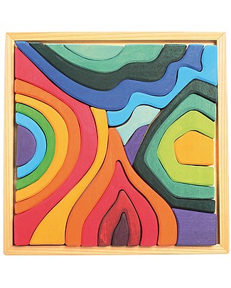 Grimm's Small 4 Elements Building Set - 23 pieces - Bizarre shapes for endless fun! Wooden Blocks and Construction Sets