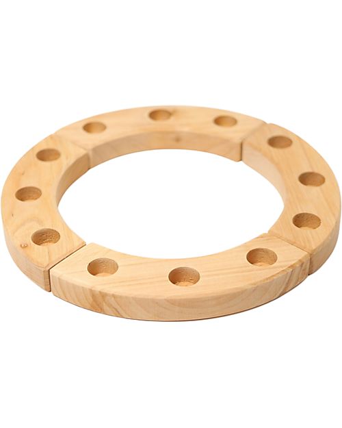 Grimm's Small Birthday Ring Base - Natural - FSC Linden Wood Montessori Toys