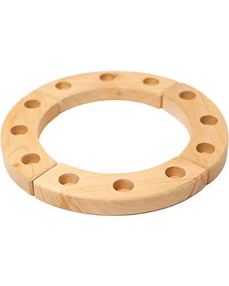 Grimm's Small Birthday Ring Base - Natural - FSC Linden Wood Montessori Toys
