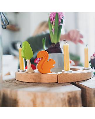 Grimm's Small Birthday Ring Base - Natural - FSC Linden Wood Montessori Toys