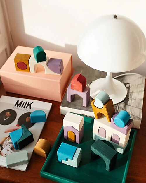 Grimm's Small Building Set Floor - Multicolor - 1+ years Wooden Blocks and Construction Sets